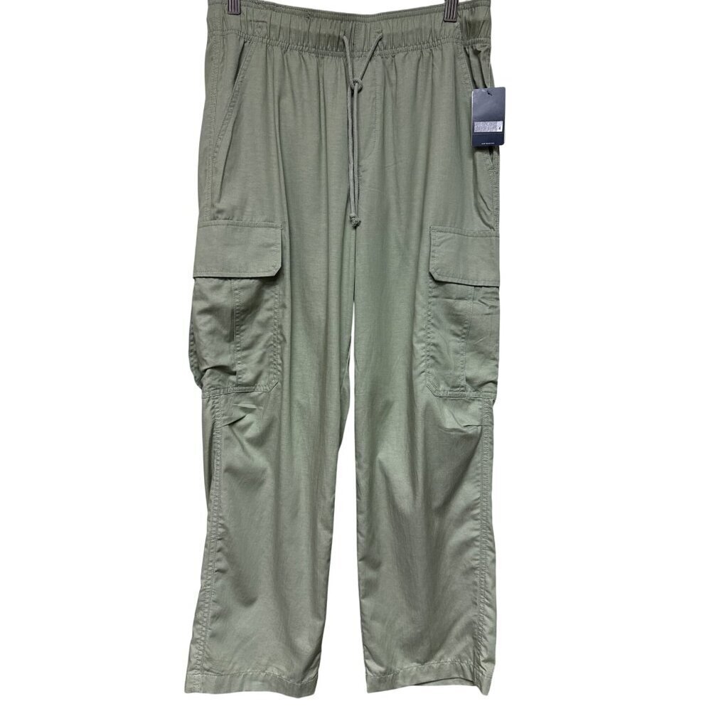 NEW Lucky Brand Women's Cargo Pants Green Baggy Pull On Y2K Small Drawstring